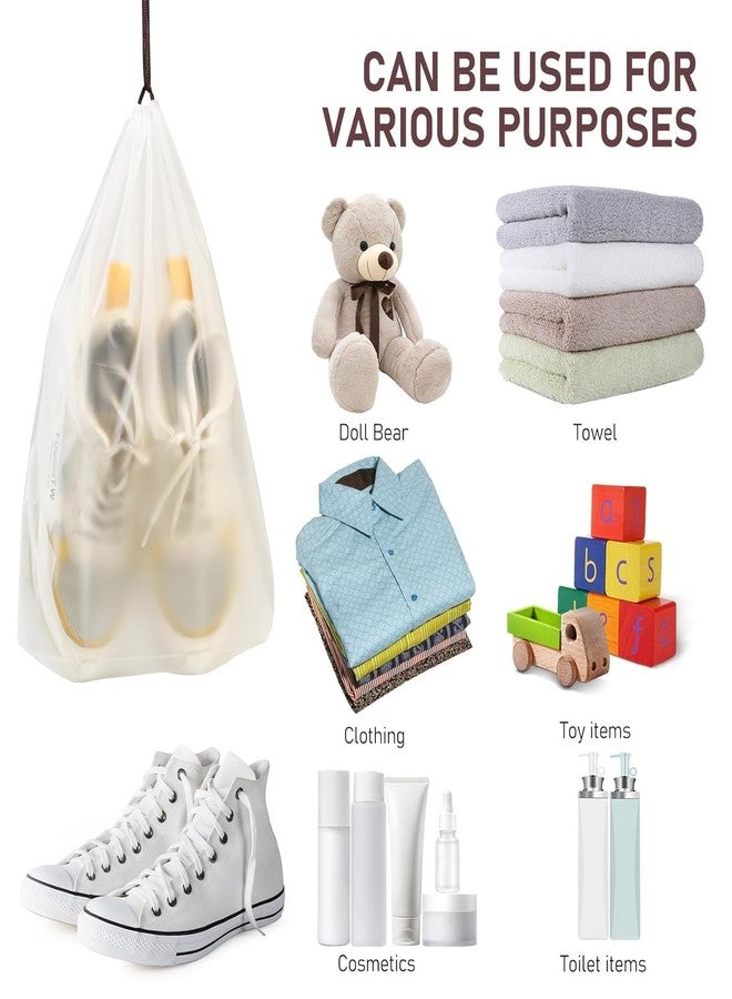 Droposale Travel Shoe Bag - Transparent, Waterproof Shoe Organizer for Travel, Gym, Daily Use - Durable & Lightweight Storage Pouch for Men & Women (Pack of 5) (Clear) - Image 3